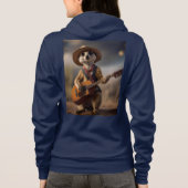 Melodieën van de savanne: Meerkat Guitar Serenade, Hoodie (Achterkant)