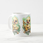 Melodieën van het Éire" Kawaii Duck spelen een har Koffiemok (Voorkant links)