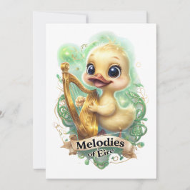 Melodieën van het Éire" Kawaii Duck Spelen op een Kaart