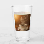 "Melodies in Steam: Musical Coffee Cup Art Mug" Glas (Achterkant)