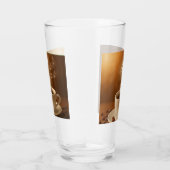 "Melodies in Steam: Musical Coffee Cup Art Mug" Glas (Rechts)