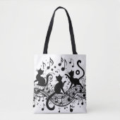 Melodieuze Katten Tote Bag (Voorkant)