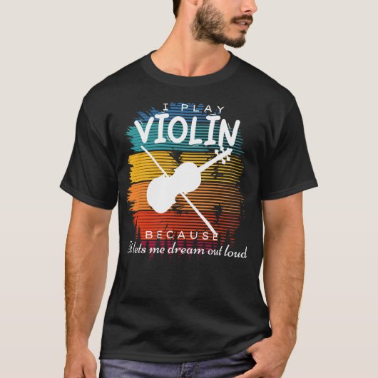 Melodieuze Reveries: violen dromer sonate T-shirt (Voorkant)