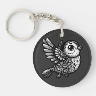 melodieuze zangvogel sereniteit sleutelhanger
