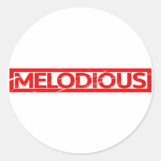 Melodious Stamp Ronde Sticker (Voorkant)
