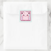 Melodisch onheil vierkante sticker (Tas)