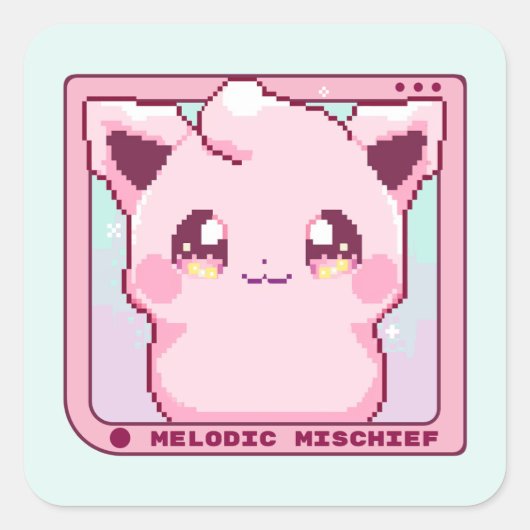 Melodisch onheil vierkante sticker (Voorkant)