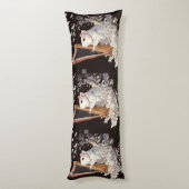 Melodisch Witte Rat Body Kussen – Elegant Ontwerp (Achterkant (Verticaal))
