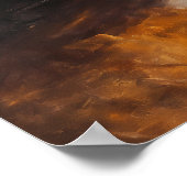 Melodische Echoes:  Piano in rustieke kamer Poster (Hoek)