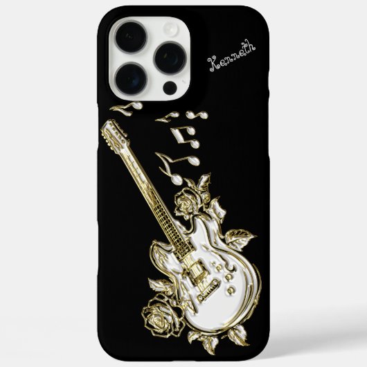 Melodische gitaarvibes in goud Case-Mate iPhone case (Achterkant)