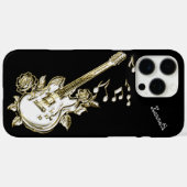 Melodische gitaarvibes in goud Case-Mate iPhone case (Achterkant (horizontaal))
