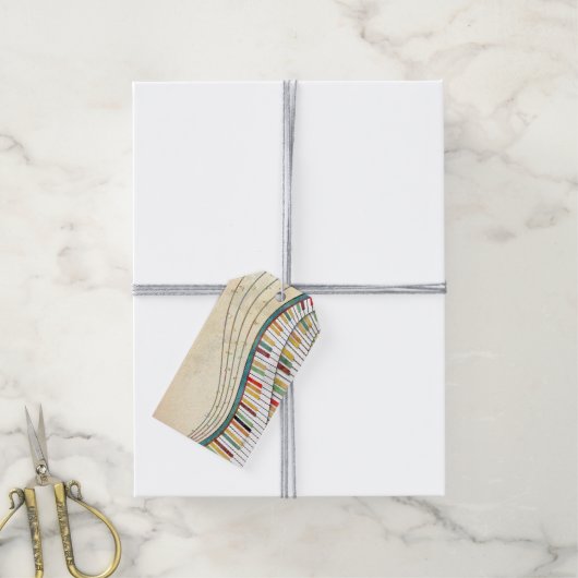 melodische golven cadeaulabel (Met Touw)