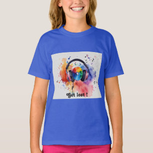 "Melodische golven: Waterverf van Kinderen muzikaa T-shirt