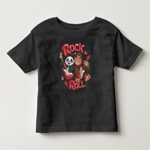 Melodische Harmonie: Bigfoot en Panda Beer Kinder Shirts