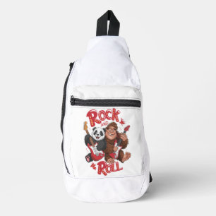 Melodische Harmonie: Bigfoot en Panda Beer Sling Bag