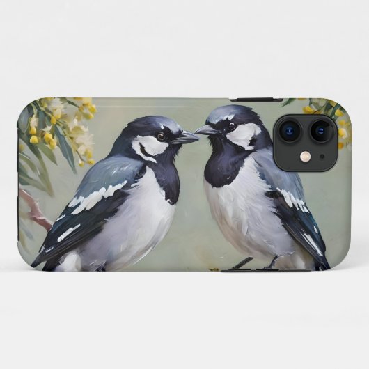 "Melodische Majesteit: Australische Eksters in Oli Case-Mate iPhone Case (Achterkant (horizontaal))