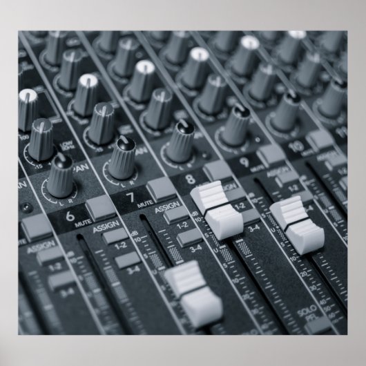 Melodische muziek mixer: geluid blending. poster (Voorkant)