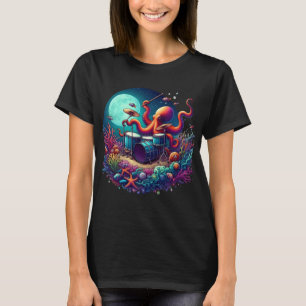 Melodische octopus: Drummen in de diepte T-shirt