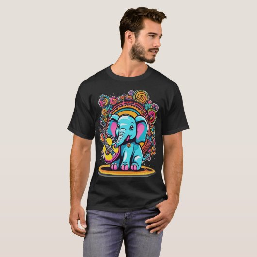 Melodische olifant t-shirt (Voorkant volledig)