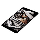 "Melodische omhelzing – magneet met artistiek muzi (Linkerzijde)