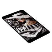 "Melodische omhelzing – magneet met artistiek muzi (Rechterzijde)