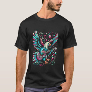 Melodische vleugels: Eagle Strumming gitaar T-shirt