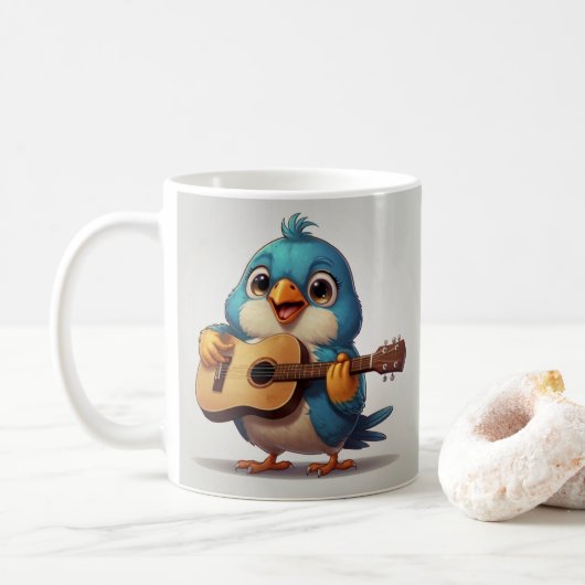 Melodische Vogelgitarist Mok - Sip in Harmony (Met donut)