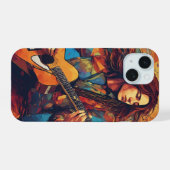 Melodische wervelwind iPhone 15 case (Achterkant horizontaal)