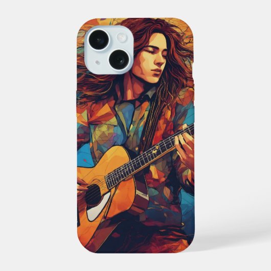 Melodische wervelwind iPhone 15 case (Achterkant)