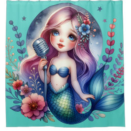 "Melodische Zeemeermin Serenade" Douchegordijn