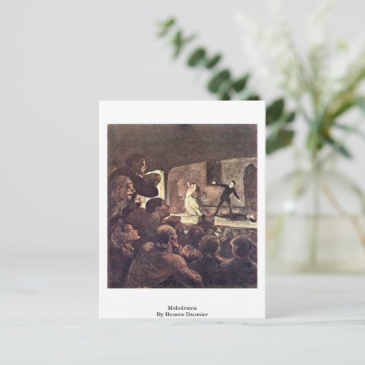 Melodrama door Honore Daumier Briefkaart (Staand voorkant)