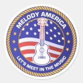 Melody Amerika sticker groot (Voorkant)