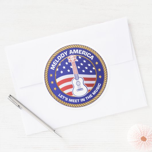 Melody Amerika sticker groot (Envelop)