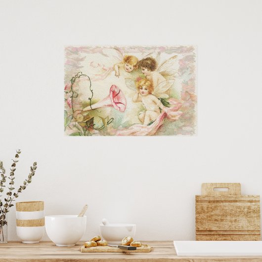 Melody - Angels, Flowers, Music Poster (Keuken)