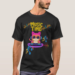 "Melody Cat – Schattige Piano Kat T-Shirt" 🎹🐱 T-shirt