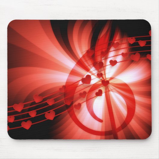 Melody Hearts Mousepad Muismat (Voorkant)