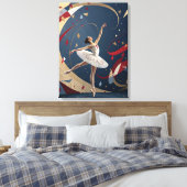 Melody in Motion Abstract Ballerina  Canvas Afdruk (Insitu (Slaapkamer))