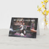 Melody Maker Accordeonspeler Verjaardag Kaart (Gele Bloem)