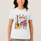 Melody maker music club Tri-Blend shirt (Voorkant)