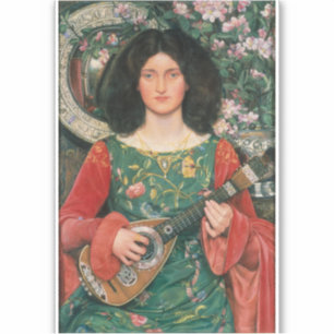 Melody (Musica), ca. 1895/1897 door Kate Bunce Sticker