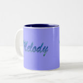 Melody Name Branded Gift Item Tweekleurige Koffiemok (Voorkant links)