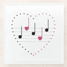 Melody of Love Glazen Onderzetter