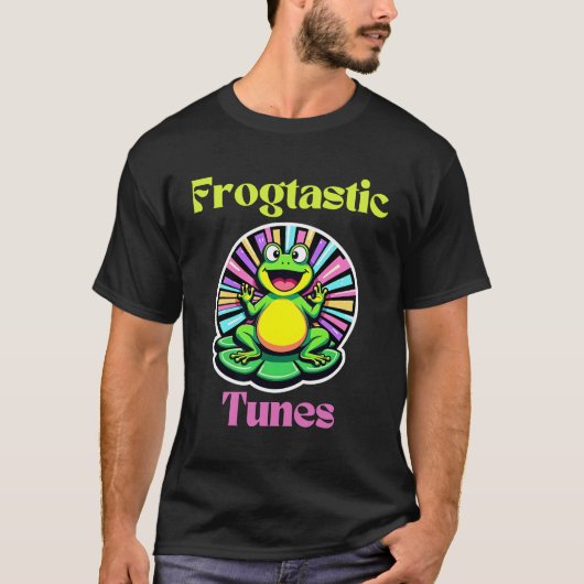 Melody of the Pond Schattig Singing Frog T-Shirt (Voorkant)