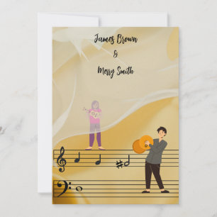 Melody of Us bruiloft Kaart