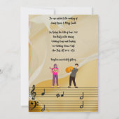 Melody of Us bruiloft Kaart (Achterkant)