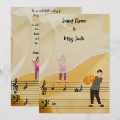 Melody of Us bruiloft Kaart (Voorkant / Achterkant)