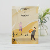 Melody of Us wedding Kaart (Staand voorkant)