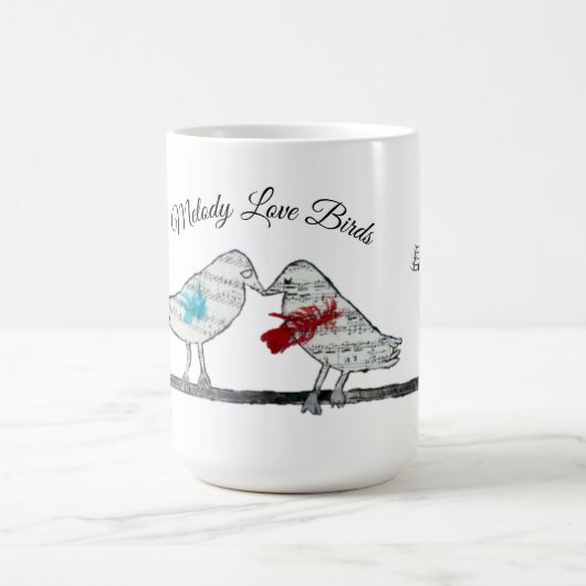 Melody Tortelduifjes - muzieknoten Koffiemok (Center)