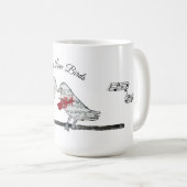 Melody Tortelduifjes - muzieknoten Koffiemok (Voorkant rechts)