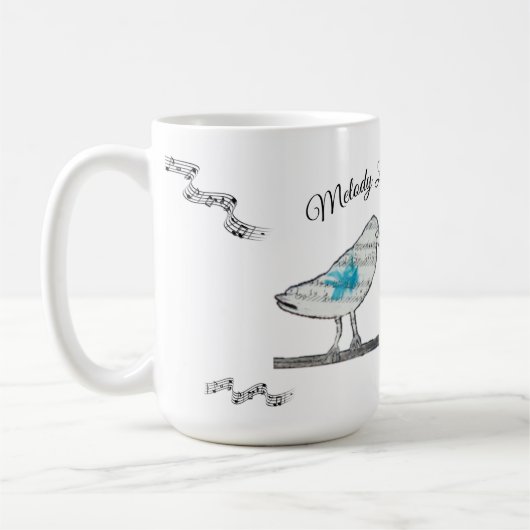 Melody Tortelduifjes - muzieknoten Koffiemok (Links)